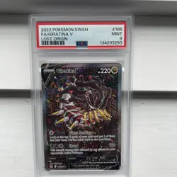 2022 Pokemon SWSH Giratina V Alternate Full Art 186/196 Lost Origin Holo PSA 9 - Image 2
