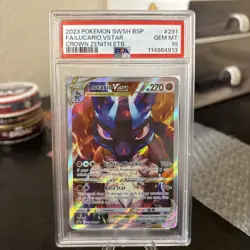 PSA 10 LUCARIO VSTAR SWSH291 BLACK STAR PROMO CROWN ZENITH ETB POKEMON 😍 - Image 3