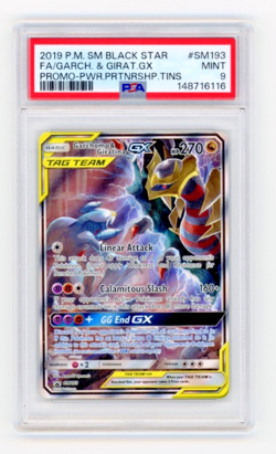 2019 POKEMON SM BLACK STAR PROMO #SM193 FULL ART/GARCHOMP & GIRATINA GX PSA 9 - Image 1