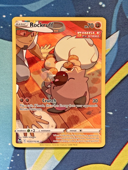 (T) Pokemon Sword & Shield Silver Tempest Trainer Gallery Rockruff TG07/TG30 NM - Image 1