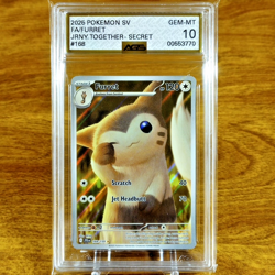 Pokemon Journey Together Furret 168/159 AGS Gem-MT 10 FA Holo Secret Rare 2025 - Image 1