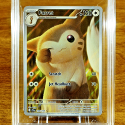 Pokemon Journey Together Furret 168/159 AGS Gem-MT 10 FA Holo Secret Rare 2025 - Image 2