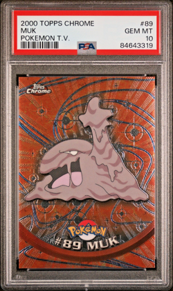 Pokemon Muk Topps Chrome 2000 Series 2 Rare PSA 10 Gem Mint - Image 1
