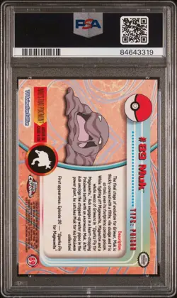 Pokemon Muk Topps Chrome 2000 Series 2 Rare PSA 10 Gem Mint - Image 2