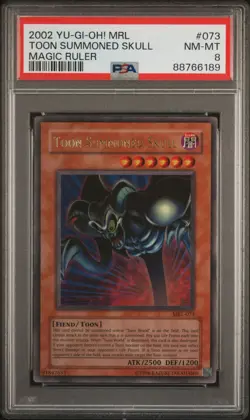 Yu-Gi-Oh! TCG Toon Summoned Skull Magic Ruler MRL-073 Unlimited Ultra Rare PSA 8 - Image 1