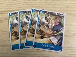ST12-015 4 X Patty & Carne C Playset st12 Zoro And Sanji English One Piece TCG - Image 1