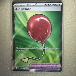 Pokemon Air Balloon Ultra Rare Holo Trainer 166/132 ME01 EN Card - Image 1
