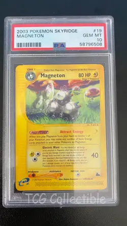 PSA 10 GEM MINT Magneton 19 Rare 2003 Skyridge WOTC Pokemon Card - Image 1