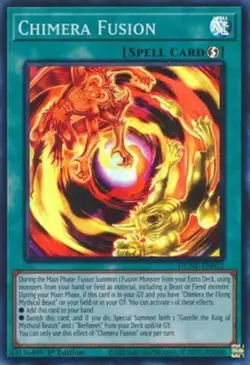 Yugioh! LP Chimera Fusion - DUNE-EN052 - Super Rare - 1st Edition Lightly Played - Image 1