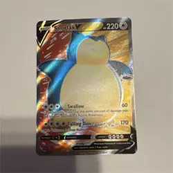 Snorlax V Ultra Rare Full Art Holo Pokemon Card Sword & Shield 197/202 English - Image 1
