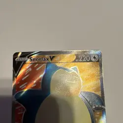 Snorlax V Ultra Rare Full Art Holo Pokemon Card Sword & Shield 197/202 English - Image 2