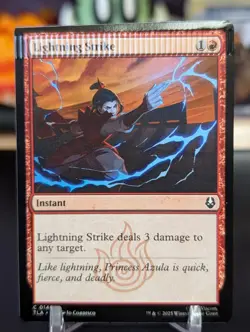 Lightning Strike Avatar: The Last Airbender NM MTG Non-Foil Crimped Error Card - Image 1