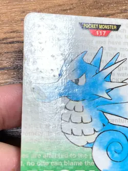 Pokemon Carddass Card Seadra No.117 Bandai Pocket Monsters Green ver. 1996 - Image 3