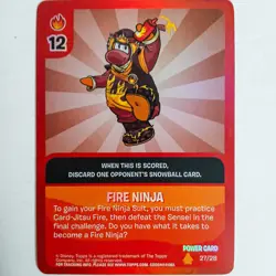 Club Penguin Card-Jitsu Fire Ninja Power Card 27/28 Fire Card Topps Disney - Image 1