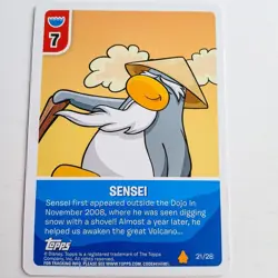 Club Penguin Card Jitsu Sensei 21/28 Topps Disney Card - Image 1