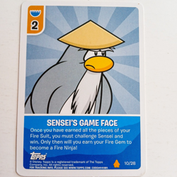 Club Penguin Card-Jitsu Sensei’s Game Face 10/28 Topps Disney Trading Card - Image 1