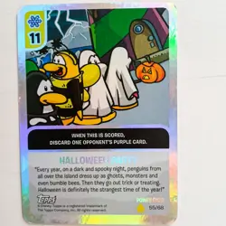 Club Penguin Card Jitsu Halloween Party 55/68 Power Card Topps Disney - Image 1