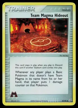 Pokemon Card - Team Magma Hideout Team Magma vs Aqua 83/95 Reverse Holo - Image 1