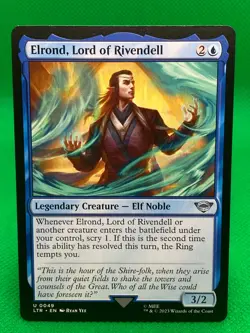 MTG - Elrond, Lord of Rivendell, Lord of the Rings: Tales of Middle Earth - Image 1