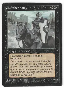 ►Magic-Style◄ MTG - Black Knight - French Revised FBB - Played - Image 1