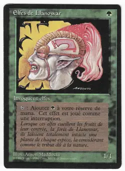 ►Magic-Style◄ MTG - Llanowar Elves - French Revised FBB - Good - Image 1