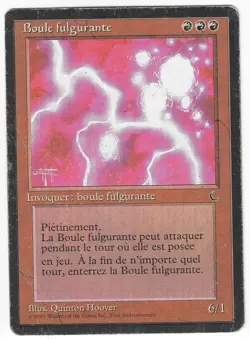 ►Magic-Style◄ MTG - Ball Lightning - French Renaissance FBB - Played - Image 1