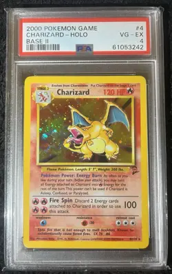 Pokemon TCG Charizard Base Set 4/102 Holo Unlimited Holo PSA Rare - Image 1
