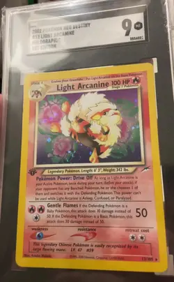 Pokemon 2002 Neo Destiny 1st edition Light Arcanine SGC 9 #12/105 - Image 2