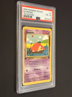 2000 POKEMON ROCKET SLOWPOKE #67 1st EDITION PSA 8 - Image 2