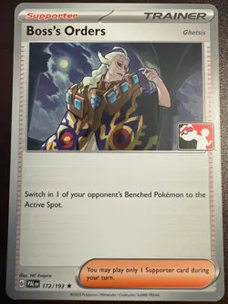 1x Boss's Orders (#172/193) NM Eng Pokemon - Prize Pack Series - Image 1