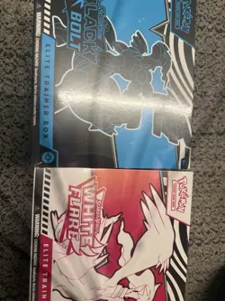 Pokemon TCG Black Bolt and White Flare Elite Trainer Box ETB Set of 2 - Image 1