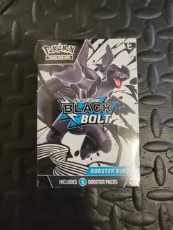 Pokemon Scarlet & Violet Black Bolt Booster Bundle Incl 6 Booster Packs, Sealed - Image 1
