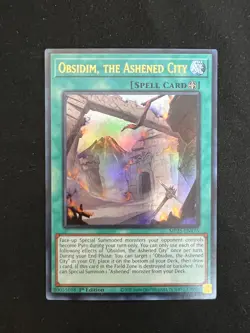 Obsidim the Ashened City MP25‑EN176 Ultra Rare 1st Edition Yu‑Gi‑Oh! LP - Image 1