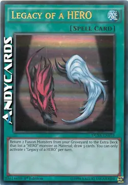 LEGACY OF A HERO • (Eredita Di Un Eroe) • Ultra R • DUSA EN019 • 1Ed • YUGIOH! - Image 1