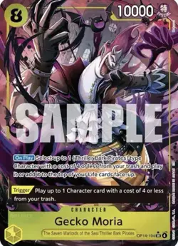 Near Mint Gecko Moria OP14-104 Alternate Art SR The Azure Sea’s Seven Eng OPCG - Image 1