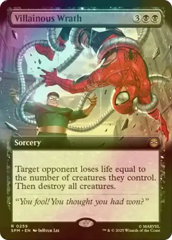 Villainous Wrath - MTG Magic Spiderman SPM | Extended Art Rare Foil Card # 0259 - Image 1