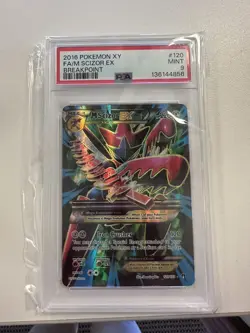 PSA 9 MINT M Scizor EX 120/122 Breakpoint Holo Pokemon Card - Image 1