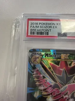 PSA 9 MINT M Scizor EX 120/122 Breakpoint Holo Pokemon Card - Image 2