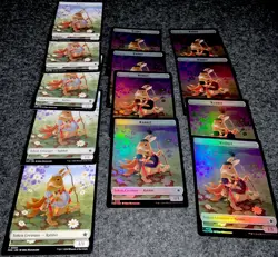 MTG Magic the Gathering Foundation 13 card lot Rabbit/Soldier Token 8 Foils - Image 1