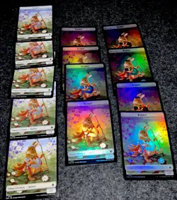 MTG Magic the Gathering Foundation 13 card lot Rabbit/Soldier Token 8 Foils - Image 2