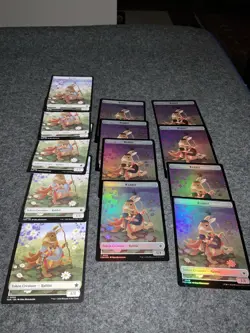 MTG Magic the Gathering Foundation 13 card lot Rabbit/Soldier Token 8 Foils - Image 5