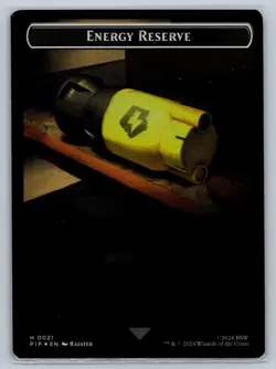 MTG Fallout Double Sided Foil Token 003/021 Human Soldier / Energy Reserve - Image 2