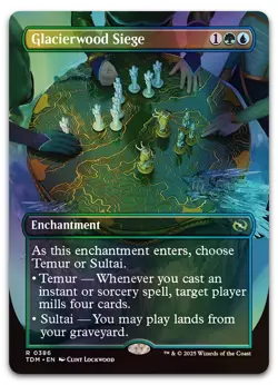 Glacierwood Siege (Borderless) #386 (Foil) (NM) Tarkir Dragonstorm TDM Magic MTG - Image 1