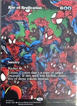 Rite of Replication (Borderless # 0014) - MAR Marvel Spiderman 0014 MYTHIC MtG - Image 1