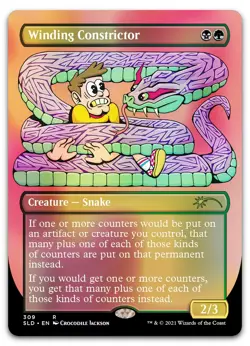 Winding Constrictor (Foil Etched) #309 (NM) Secret Lair Drop SLD Magic MTG - Image 1