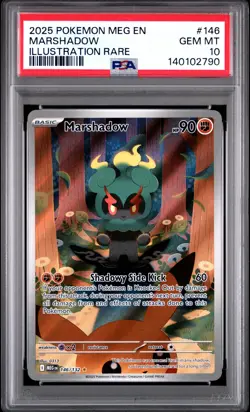 PSA 10 - Marshadow 146/132 Illustration Rare Meg En-mega Evolution Pokemon - Image 1