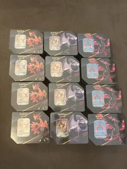 ✅ 🦅 Pokemon: Crown Zenith Tin (Galarian Moltres- Zapdos- Articuno) FULL SET x4 - Image 1