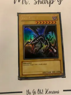 RED-EYES B. DRAGON - SDJ-001 ENGLISH Yu-Gi-Oh! CARD ULTRA RARE HOLO KONAMI** - Image 4