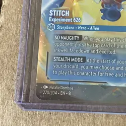 Disney Lorcana Stitch Experiment 220/204 Enchanted Holofoil Reign Of Jafar NM - Image 2