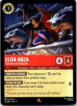 Disney Lorcana Elisa Maza - Transformed Gargoyle Winterspell Rare #112/204 NM - Image 1